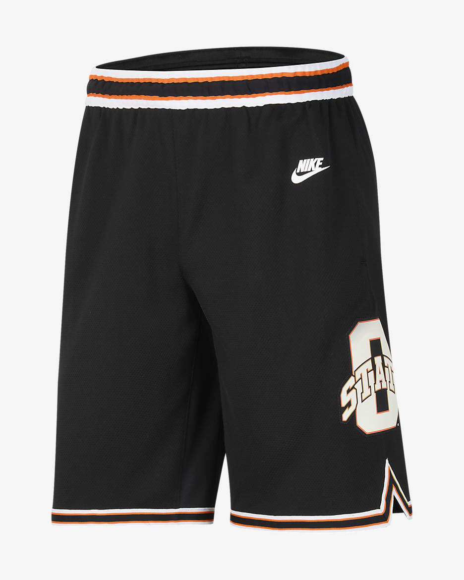 Oklahoma State Road Men's Nike College Basketball Replica Retro Shorts - Black/White