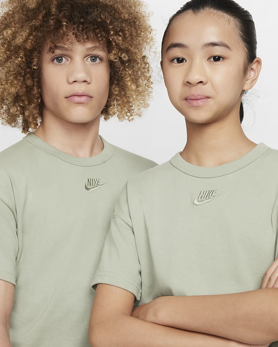 Playera para niños talla grande Nike Sportswear - Horizonte jade