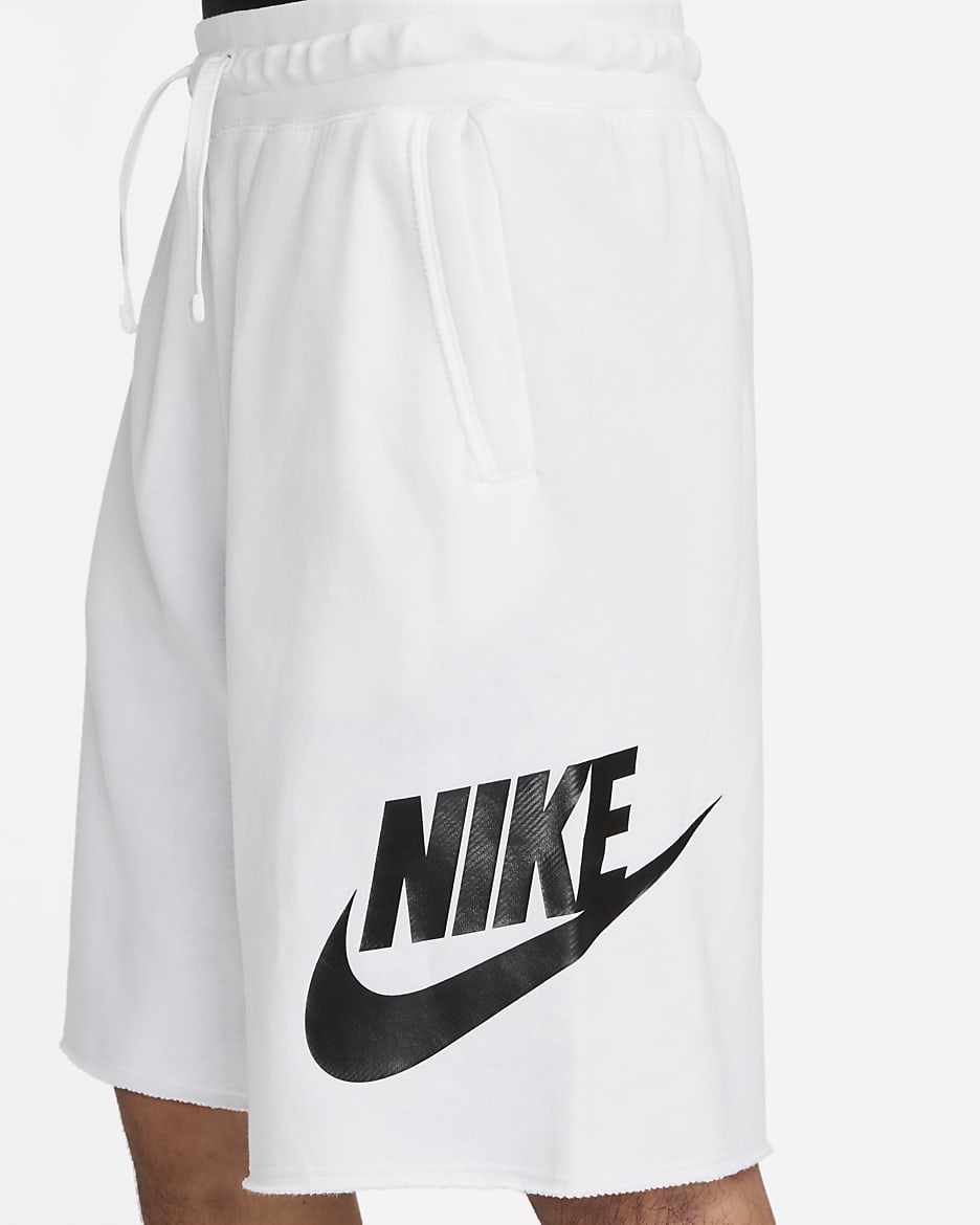 Shorts in French Terry Nike Club Alumni – Uomo - Bianco/Bianco/Nero