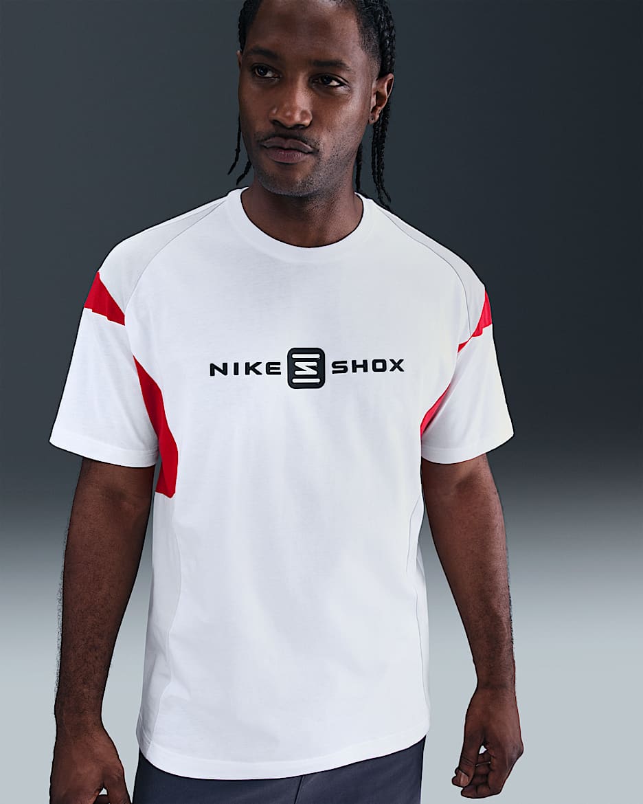 Nike Sportswear Shox Men's T-Shirt - White/Grey Fog/University Red