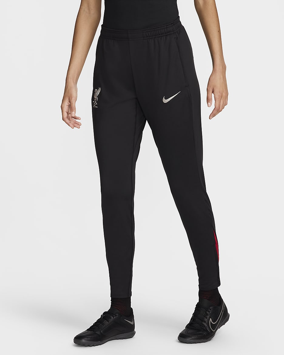 Liverpool F.C. Strike Women's Nike Dri-FIT Football Knit Pants - Black/Gym Red/Light Orewood Brown