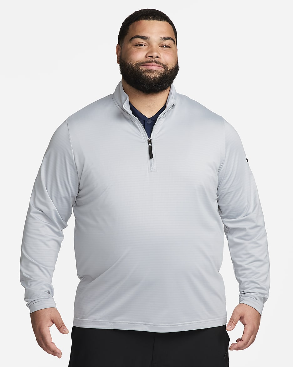 Nike Victory Men's Dri-FIT 1/2-Zip Golf Top - Light Smoke Grey/Black