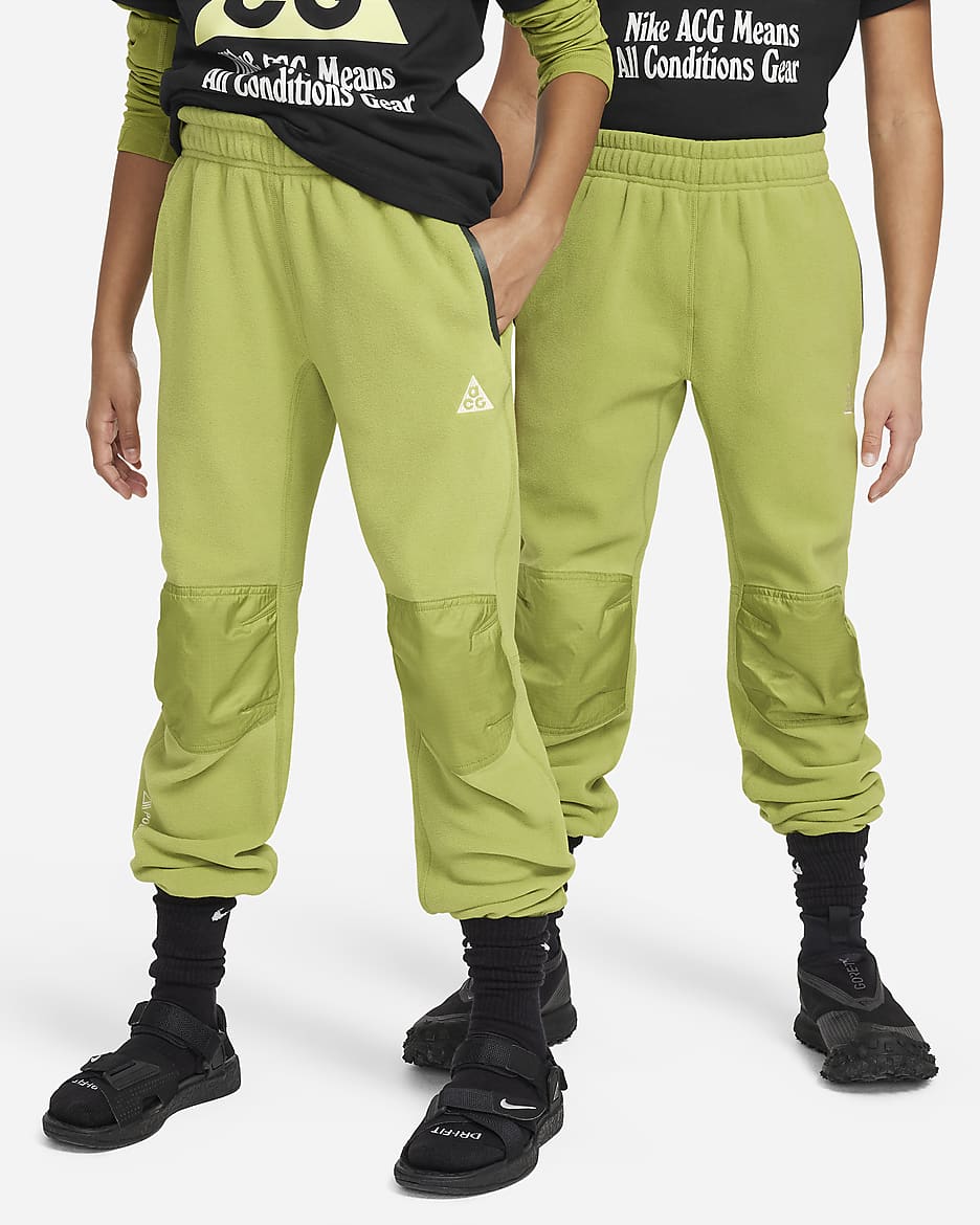 Nike ACG Polartec® "Wolf Tree" Big Kids' Pants - Pear/Pear/Vintage Green/Summit White