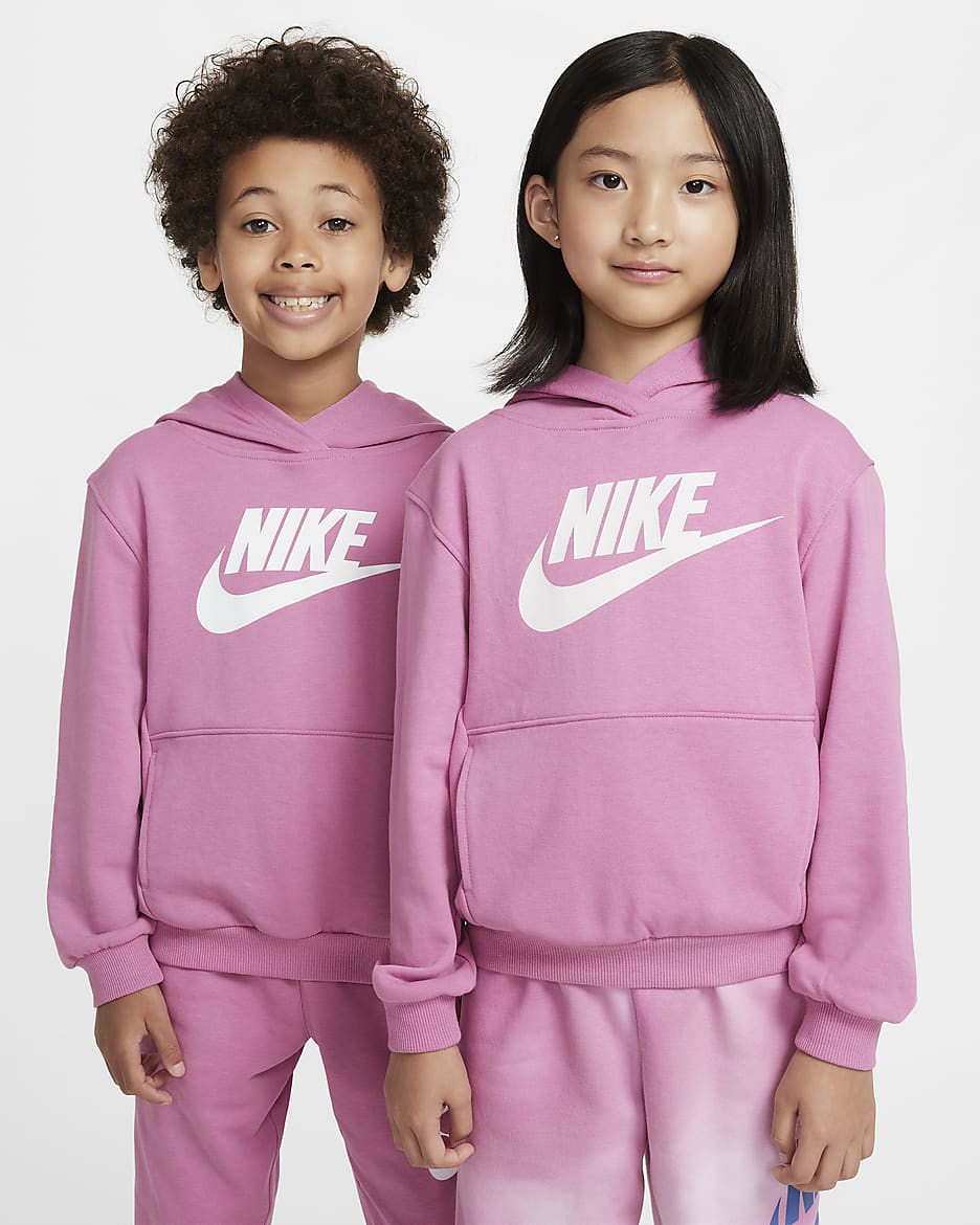 Sudadera con gorro sin cierre de French Terry para niños talla pequeña Nike Sportswear Club - Flamenco mágico