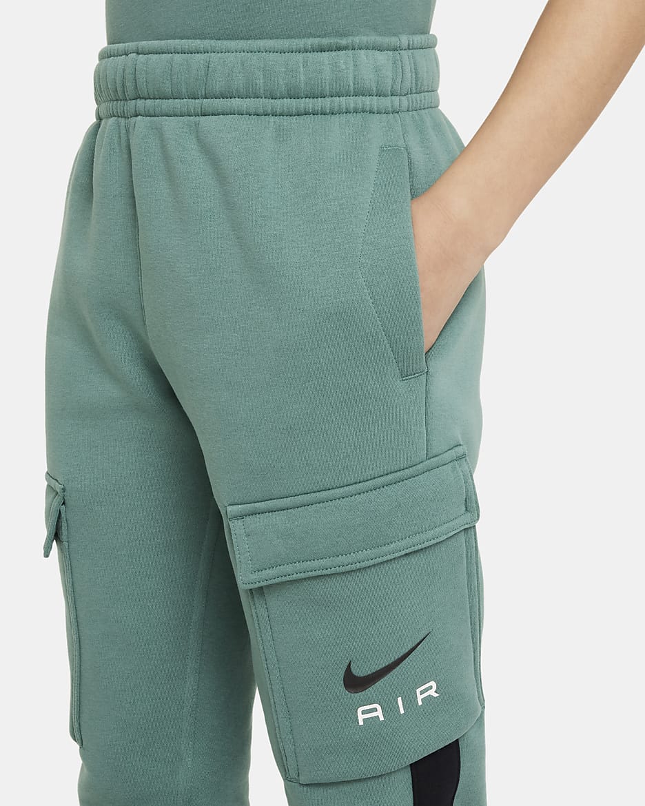 Nike Air Older Kids' Fleece Cargo Trousers - Bicoastal/Black