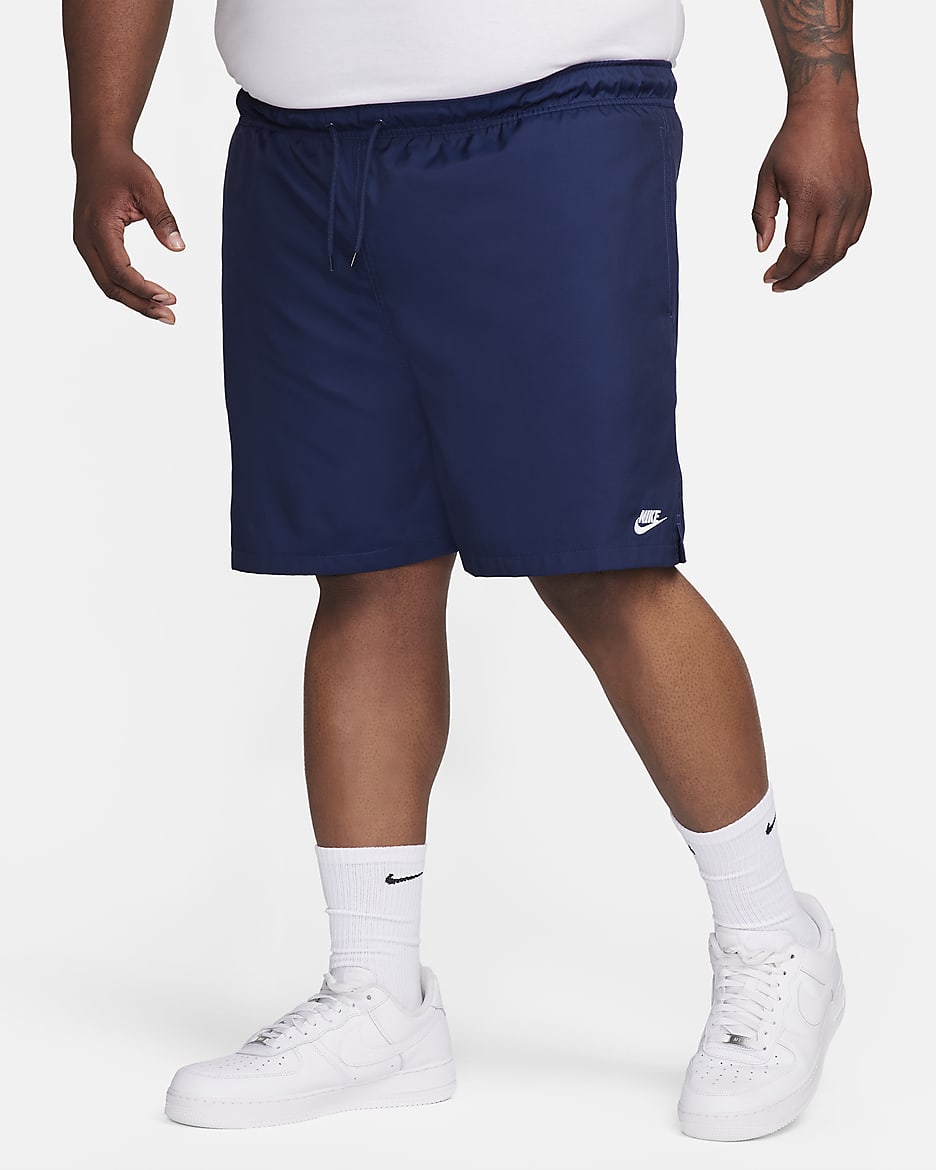 Nike Club Men's Woven Flow Shorts - Midnight Navy/White