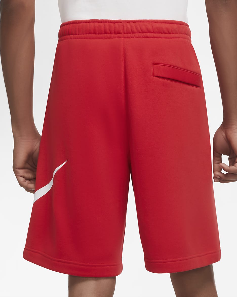 Nike Sportswear Club Men's Graphic Shorts - University Red/White