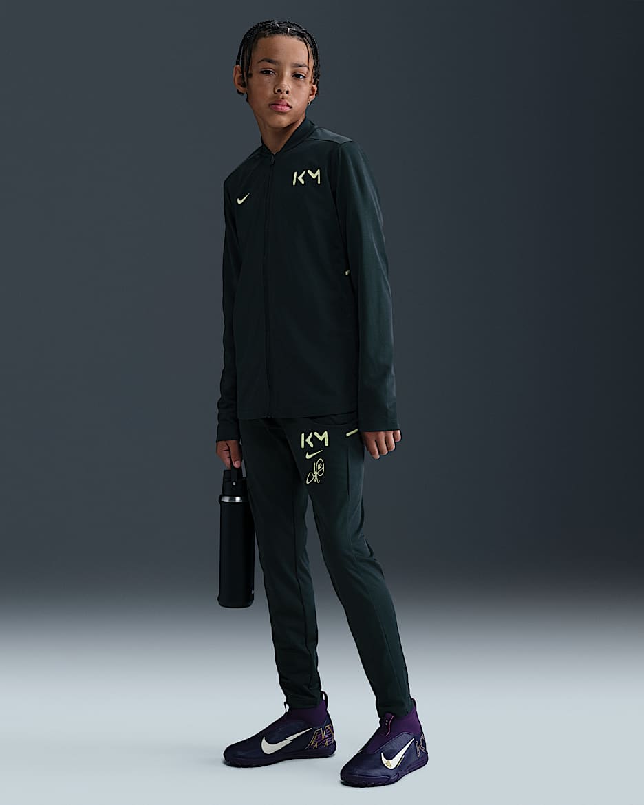Survêtement de football Nike Dri-FIT Kylian Mbappé Academy pour ado - Seaweed/Seaweed/Limelight/Vivid Green