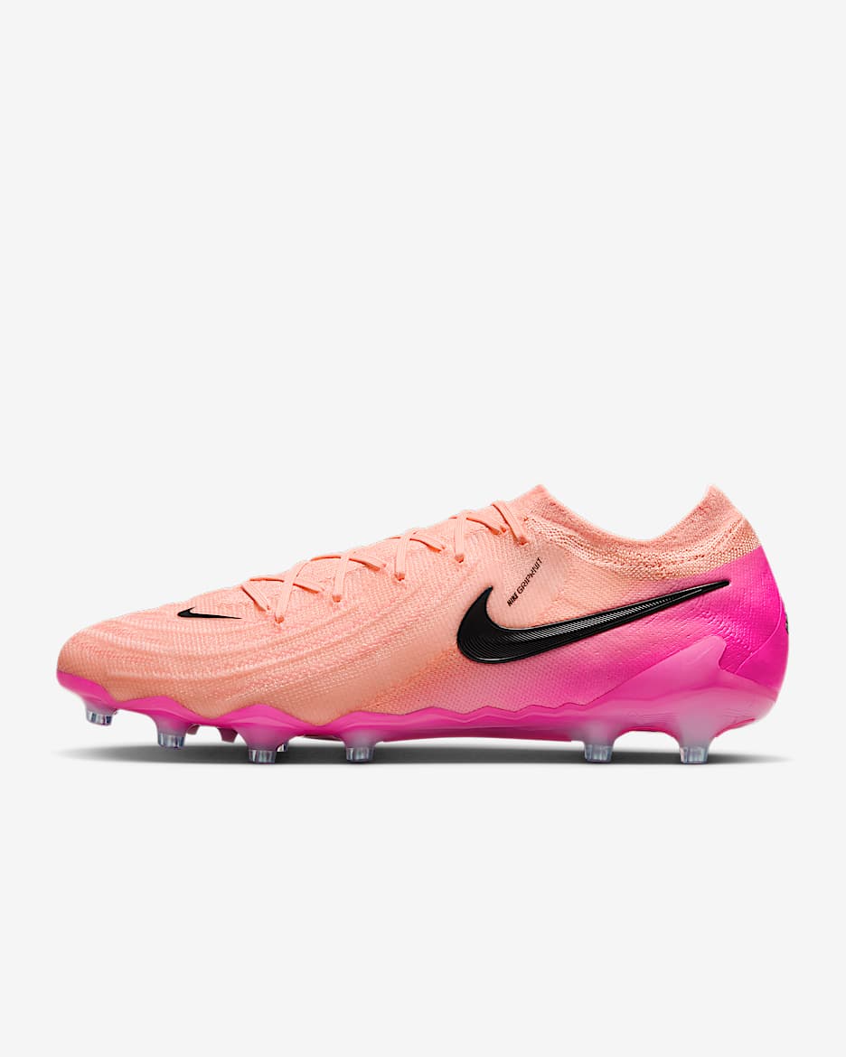 Nike Phantom GX 2 Elite AG Low-Top-Fußballschuh - Crimson Tint/Pink Blast/Schwarz