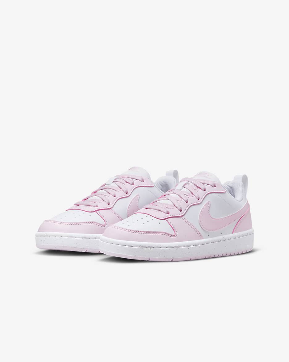 Nike Court Borough Low Recraft Zapatillas - Niño/a - Blanco/Pink Foam