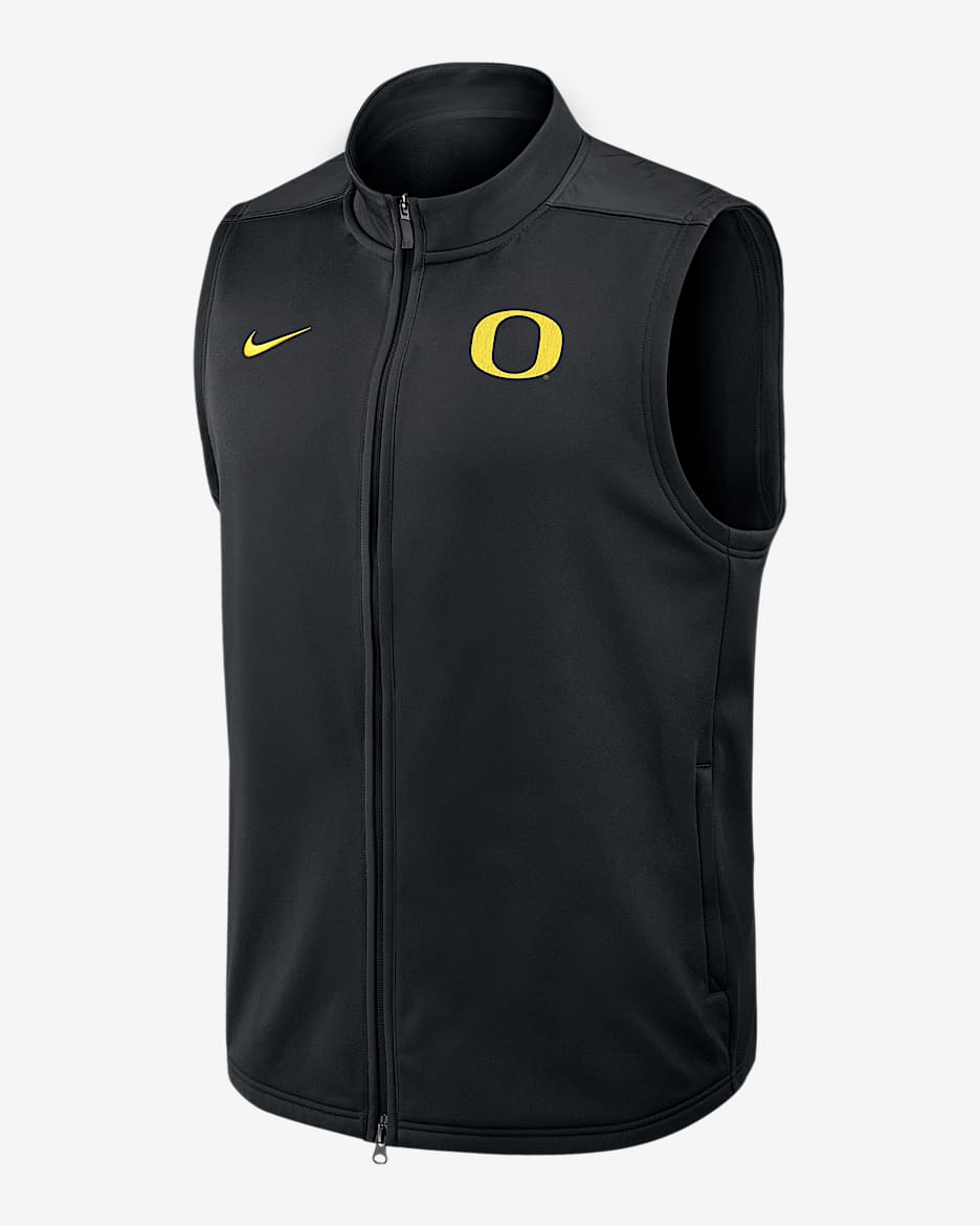Oregon Victory Men's Nike Therma-FIT College Full-Zip Vest - Black