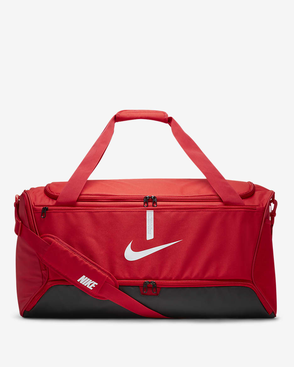 Saco de desporto de futebol Nike Academy Team (grande, 95 L) - Vermelho University/Preto/Branco