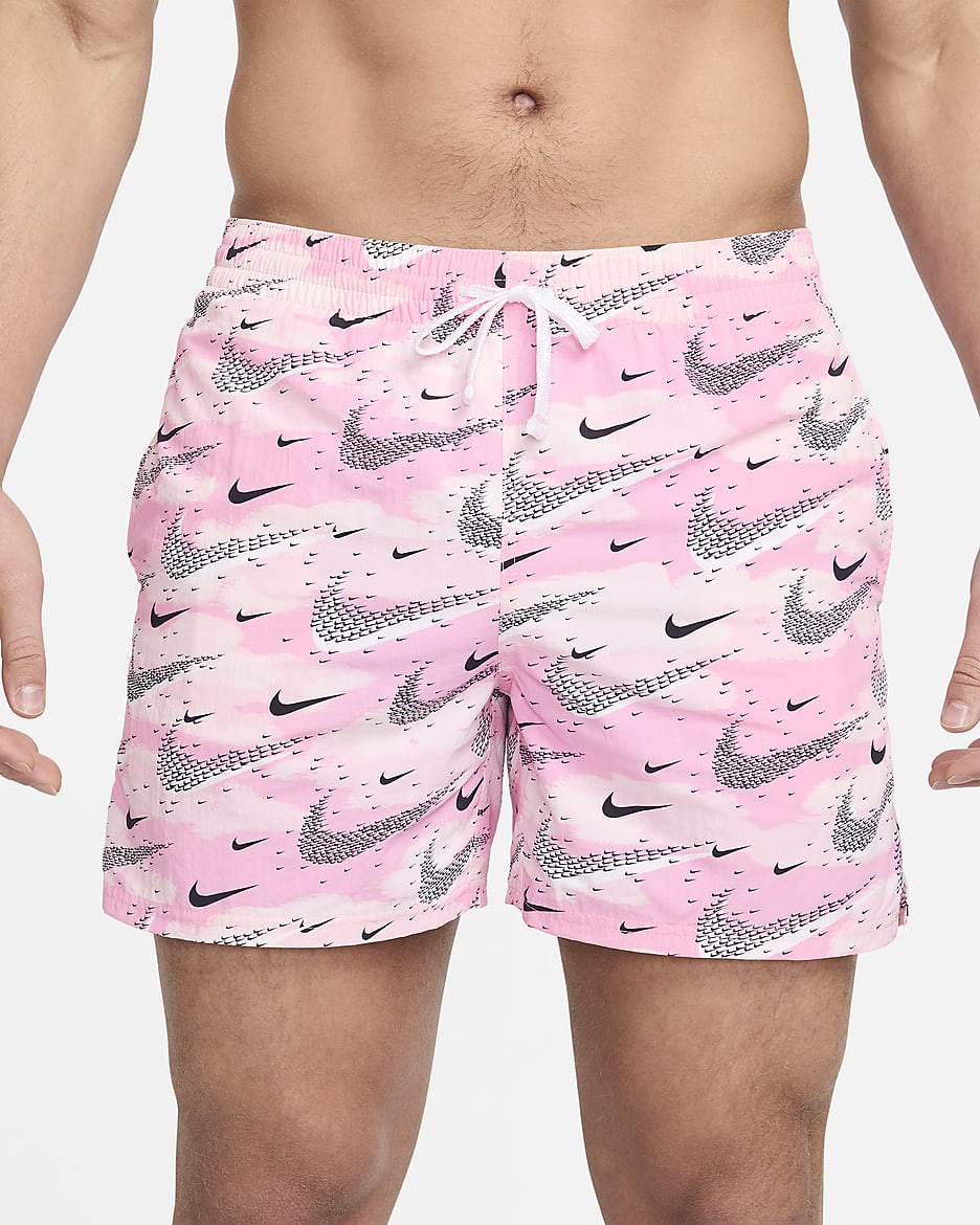 Nike Swim Flock Men's 5" Volley Shorts - Pink Rise