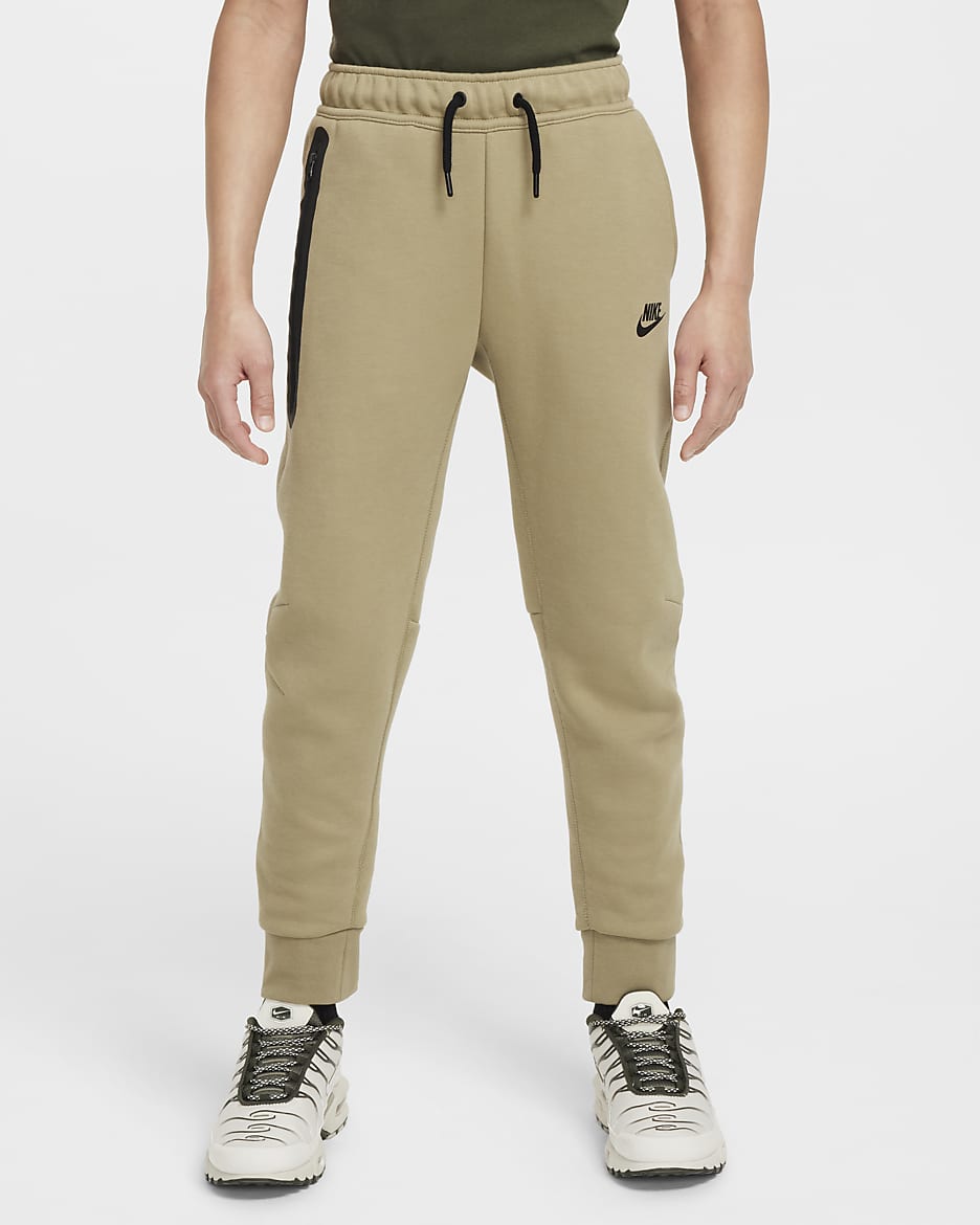 Nike Sportswear Tech Fleece jongensbroek - Neutral Olive/Zwart/Zwart