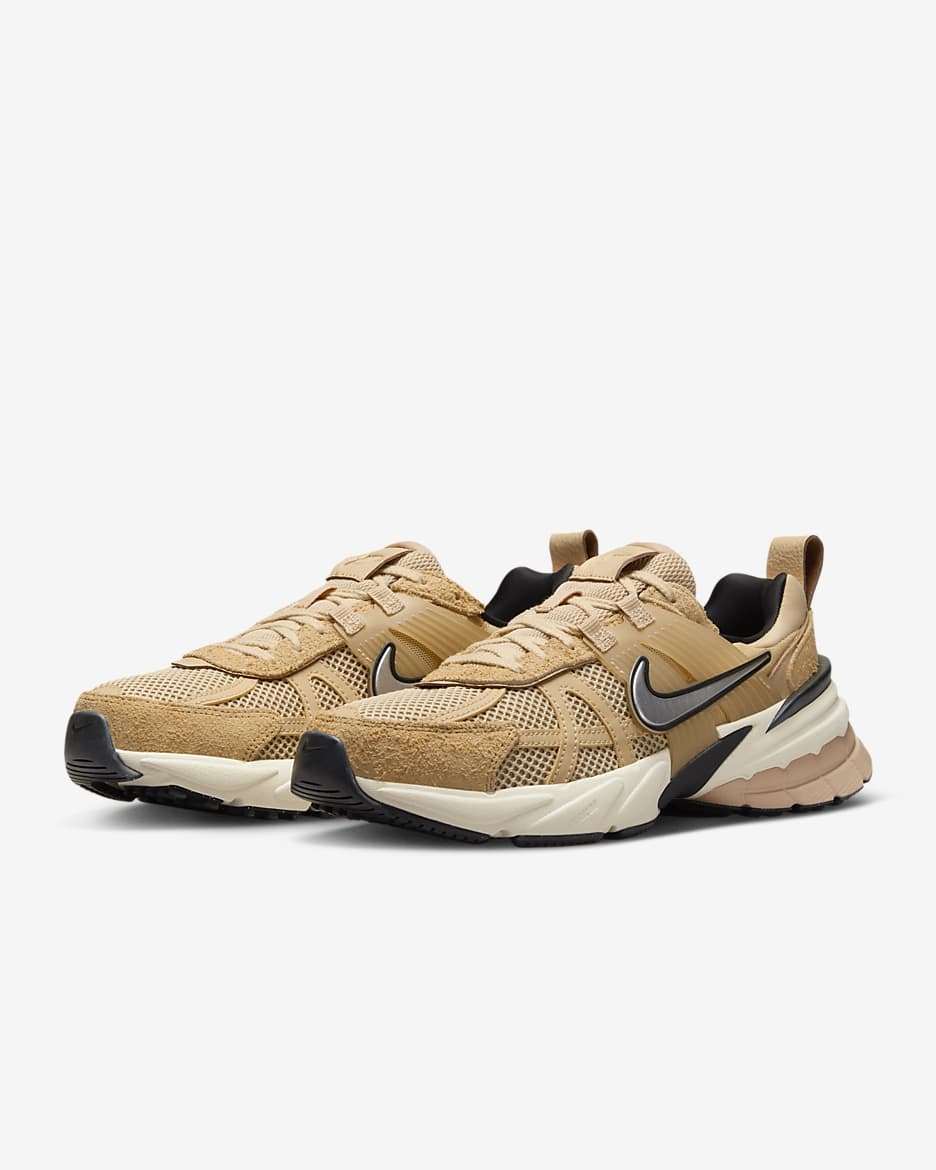 Nike V2K Run Shoes - Sesame/Light Orewood Brown/Black/Chrome