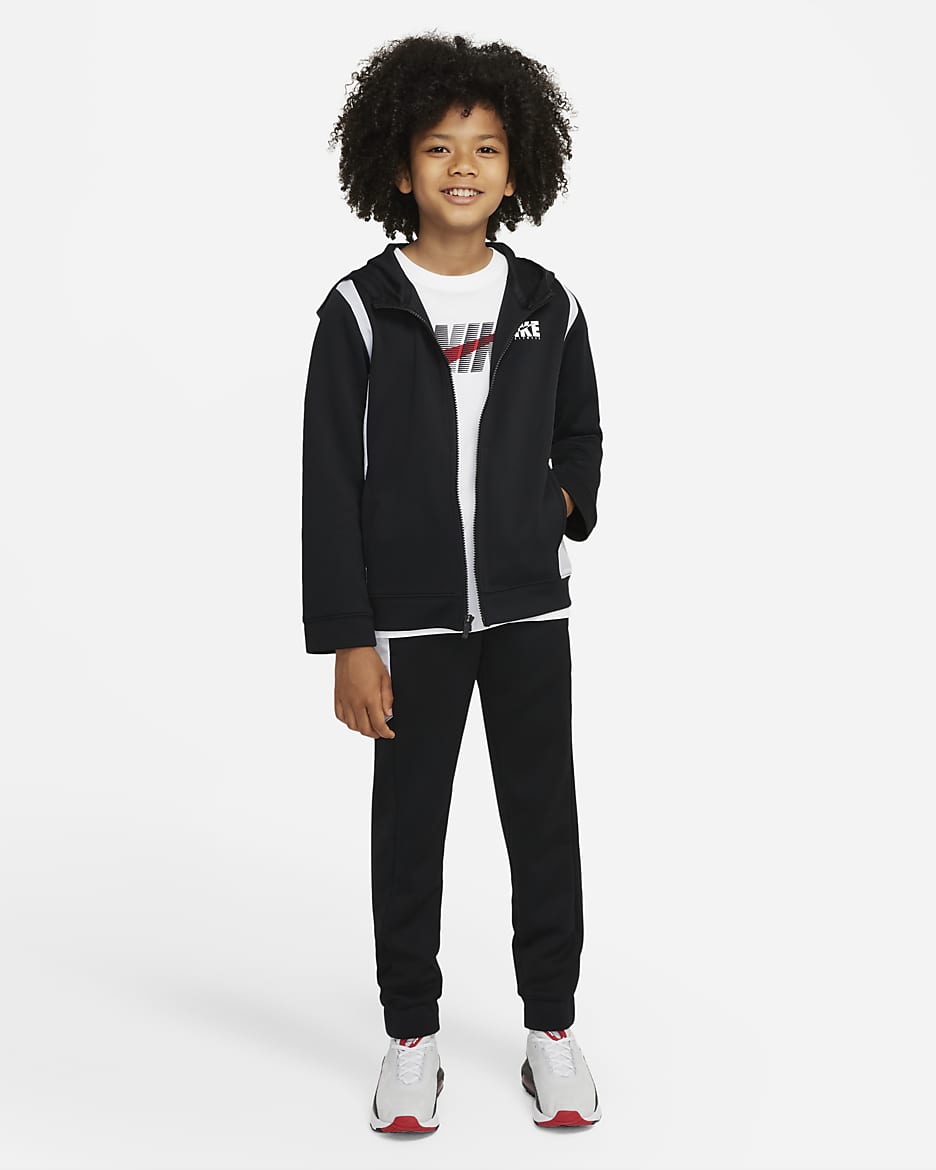 Nike Sportswear Big Kids' Tracksuit - Black/White/White