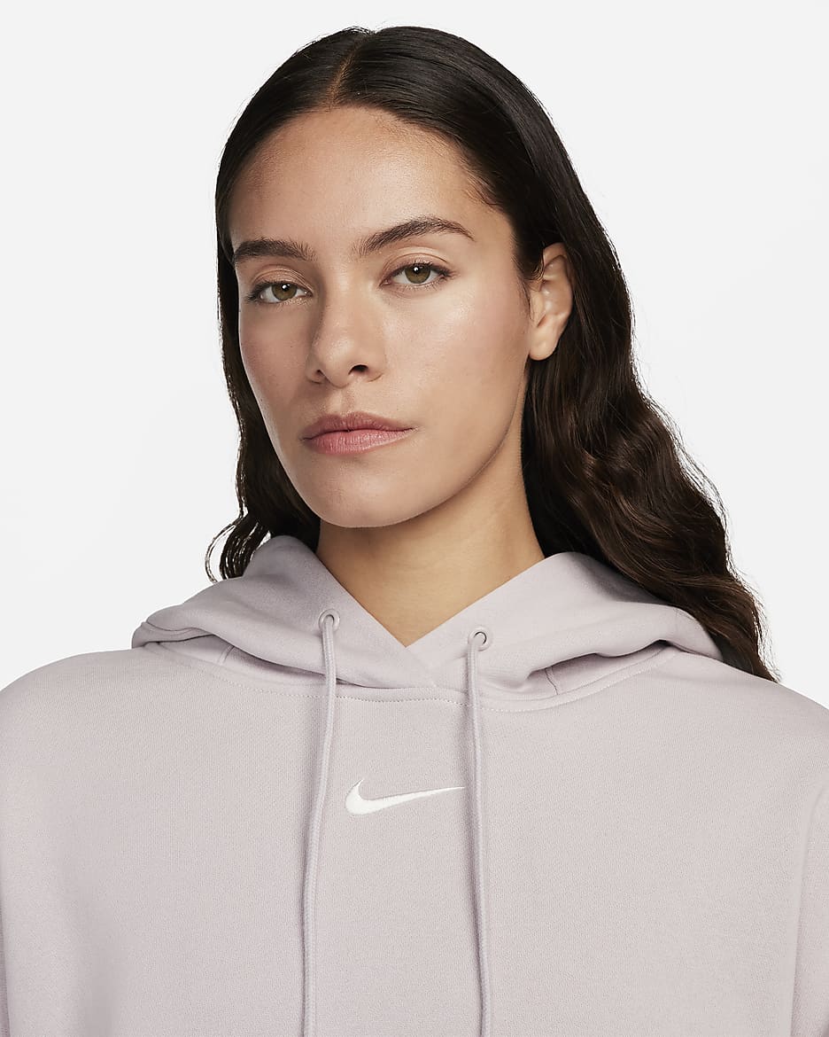 Nike Sportswear Phoenix Fleece Women's Over-Oversized Pullover Hoodie - Platinum Violet/Sail