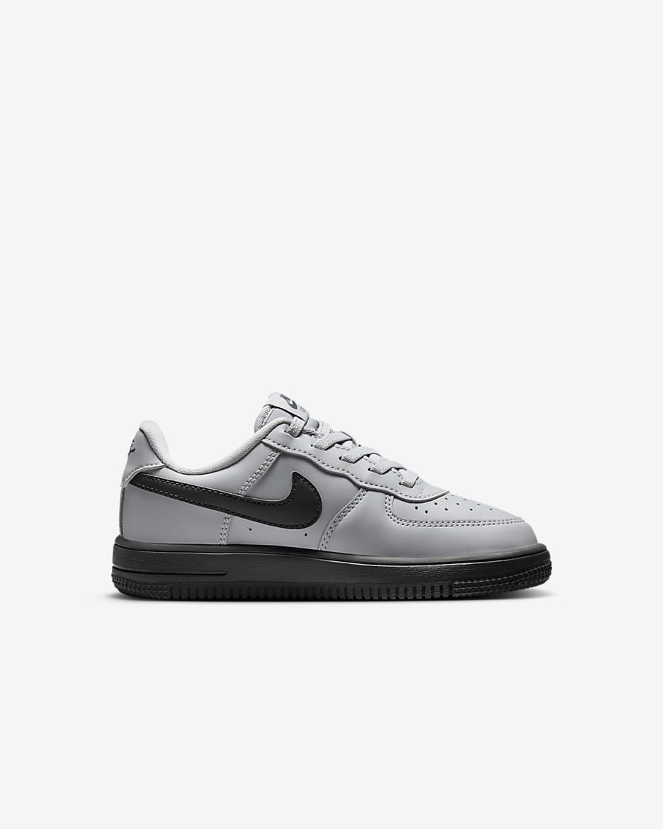 Nike Force 1 Low EasyOn Younger Kids' Shoes - Wolf Grey/Dark Smoke Grey