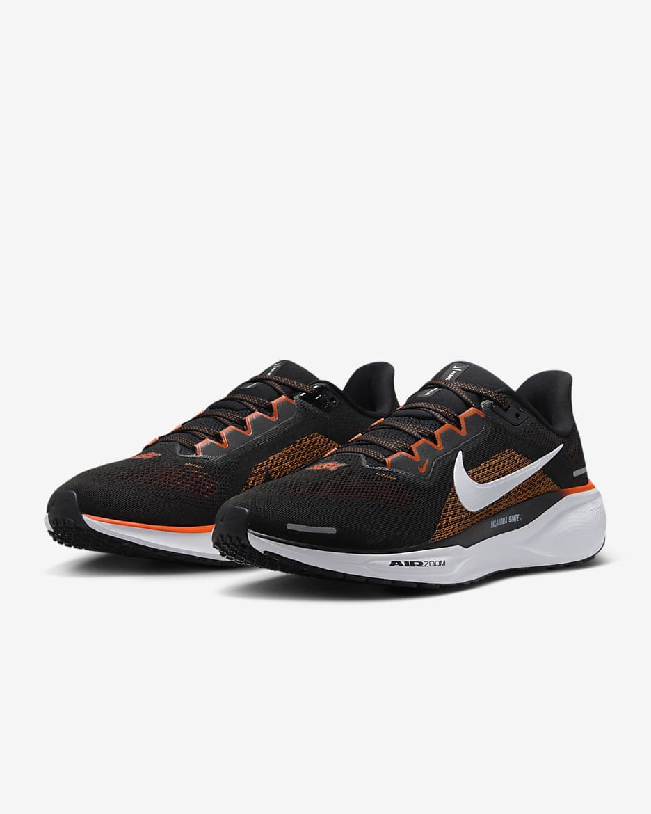 Tenis de correr en pavimento universitarios Nike para hombre Oklahoma State Pegasus 41 - Negro/Blanco/Naranja brillante/Blanco