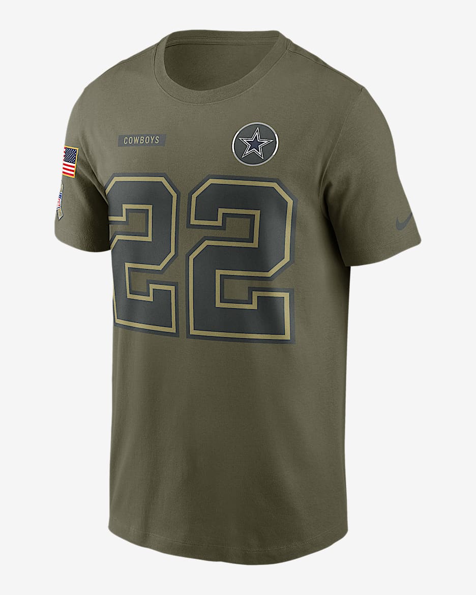 Emmitt Smith Dallas Cowboys Salute To Service Men’s Nike NFL T-Shirt - Olive