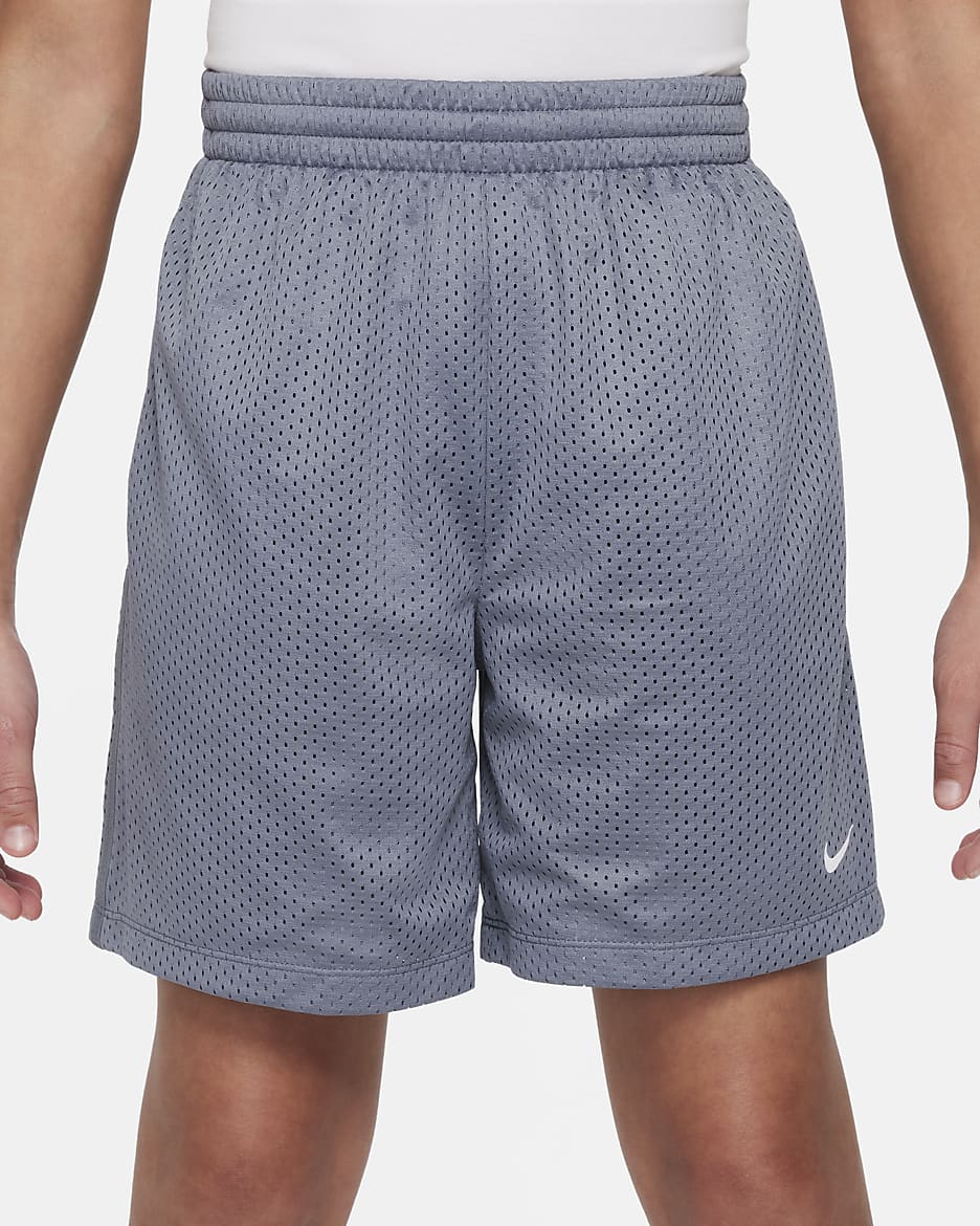 Nike Multi Big Kids' (Boys') Dri-FIT Mesh Shorts - Cool Grey/White