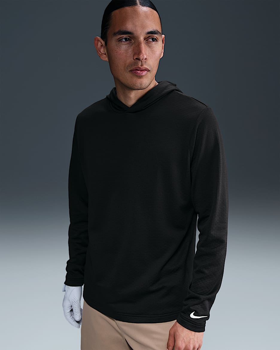 Sudadera con gorro de golf Dri-FIT para hombre Nike Tour - Negro/Blanco