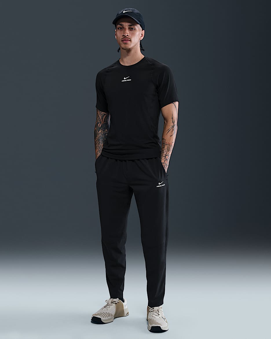 Pantalon Dri-FIT Nike Pro Training pour homme - Noir/Blanc