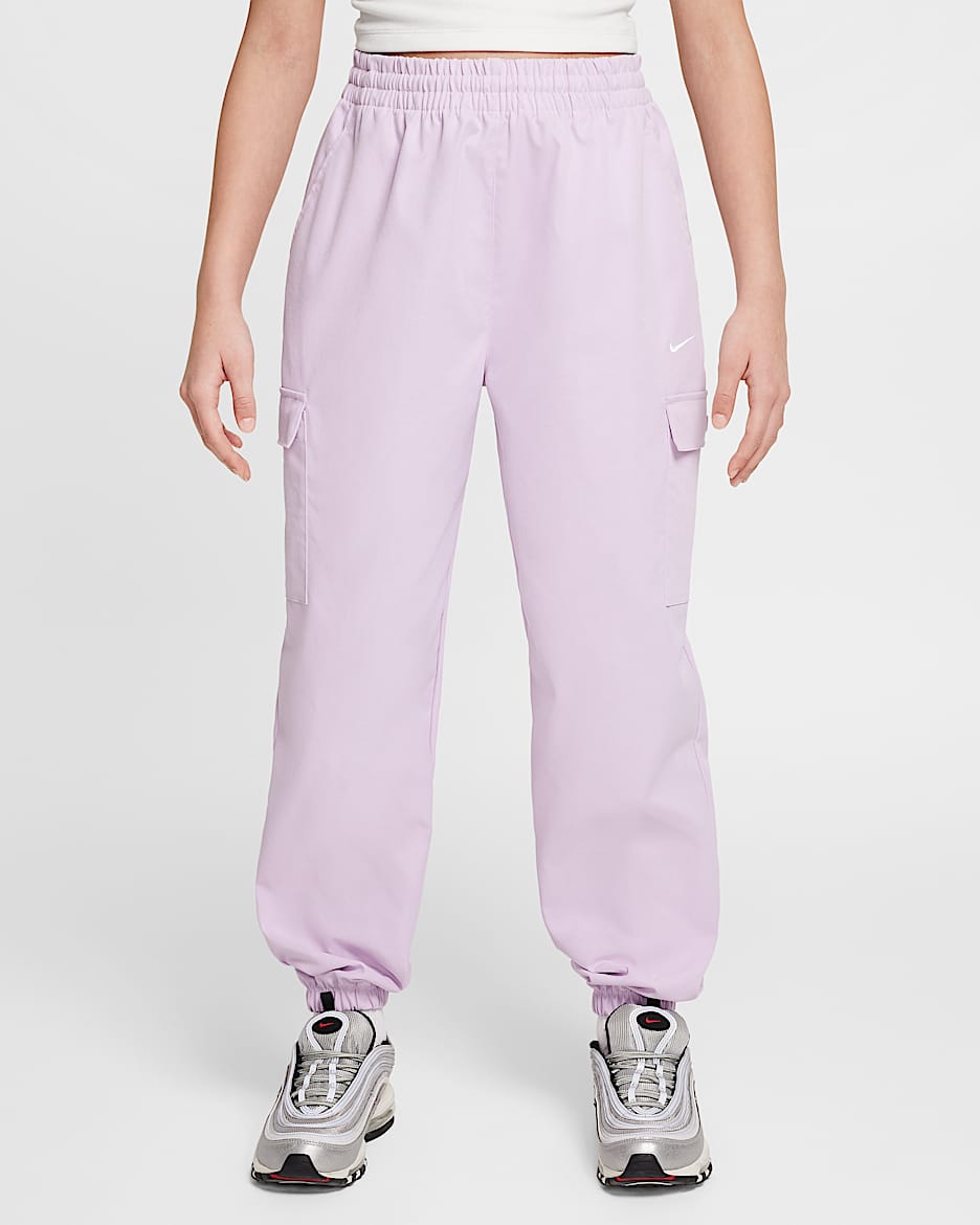 Pantalon cargo Nike Sportswear pour fille - Doll/Blanc