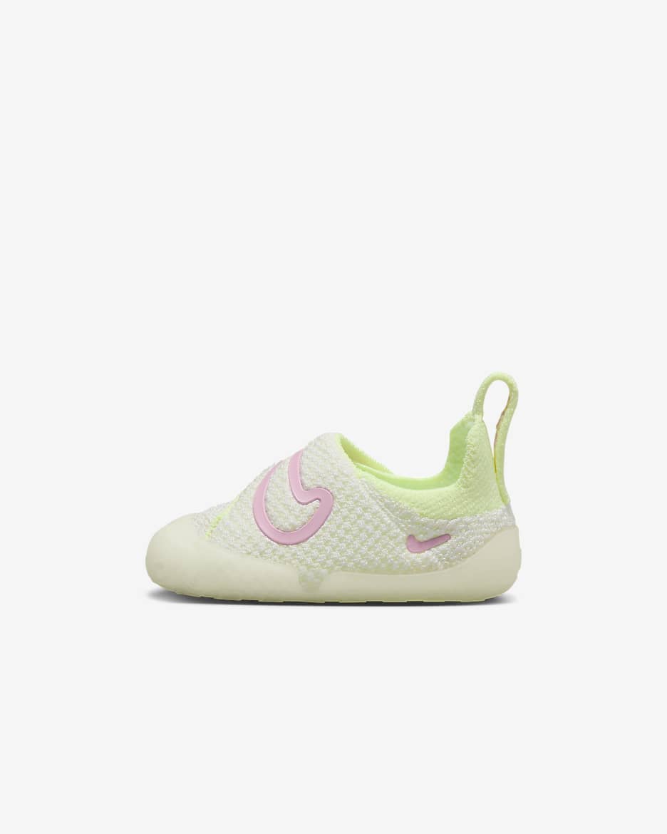 Nike Swoosh 1 嬰幼兒鞋款 - Coconut Milk/白色/Barely Volt/Pink Rise