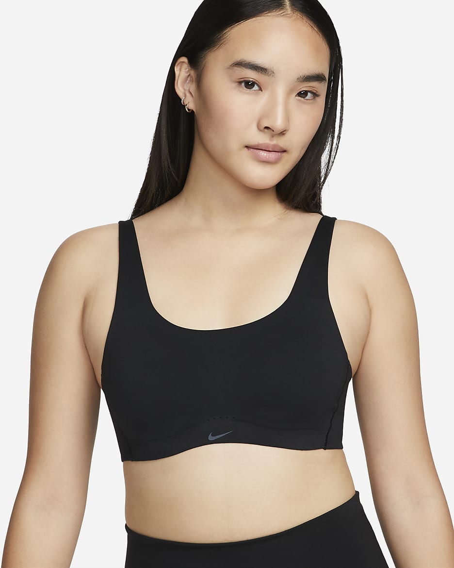 Nike Alate Coverage Women's Medium-Support Padded Sports Bra - Black/Black/Cool Grey