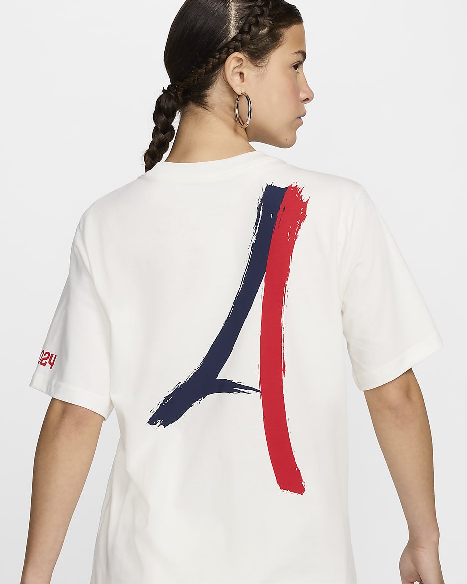 Paris Saint-Germain Fan Nike Fußball-T-Shirt (Damen) - Sail