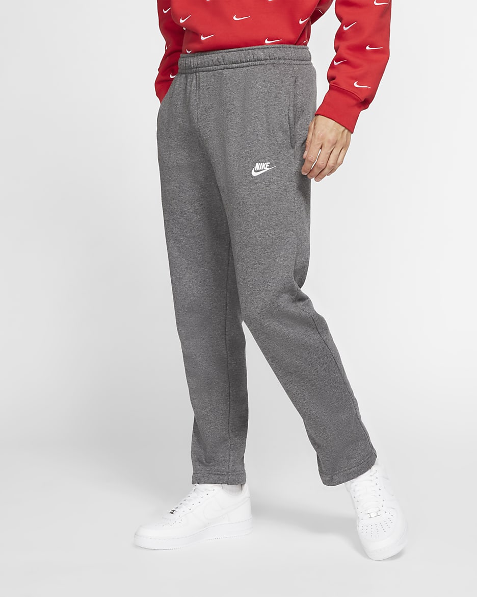 Nike Sportswear Club Fleece Men's Pants - Charcoal Heather/Anthracite/White