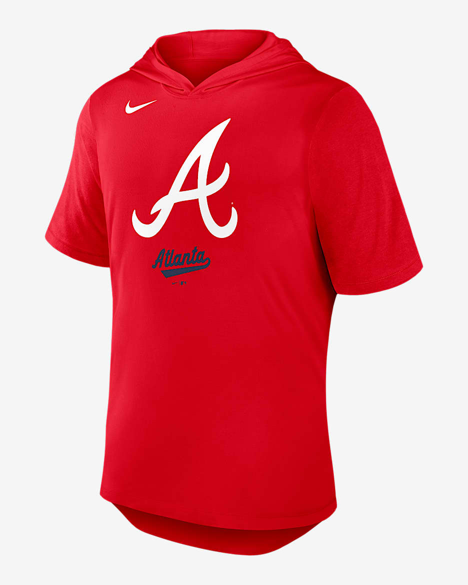 Playera Nike Dri-FIT de la MLB con gorro para hombre Atlanta Braves Logo - Rojo