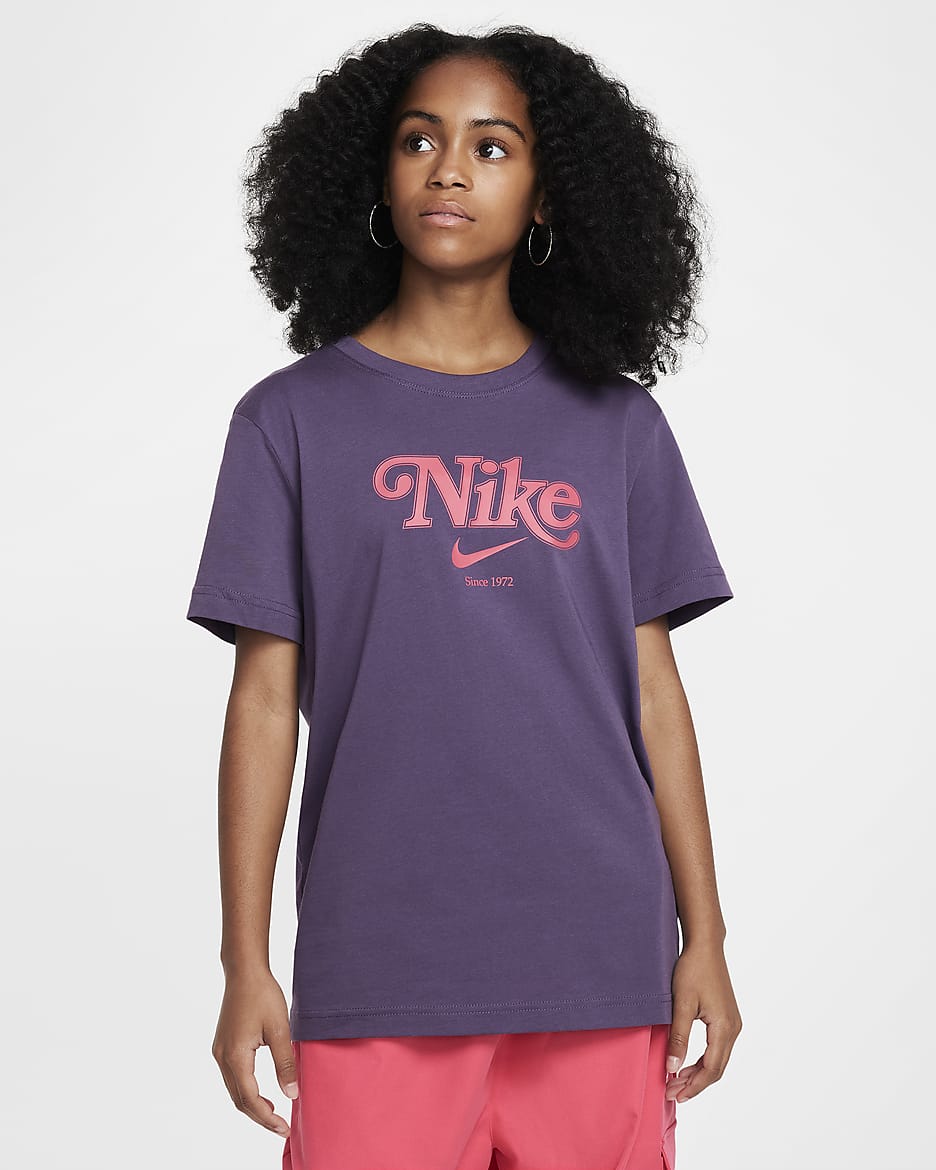 Nike Sportswear Mädchen-T-Shirt - Dark Raisin