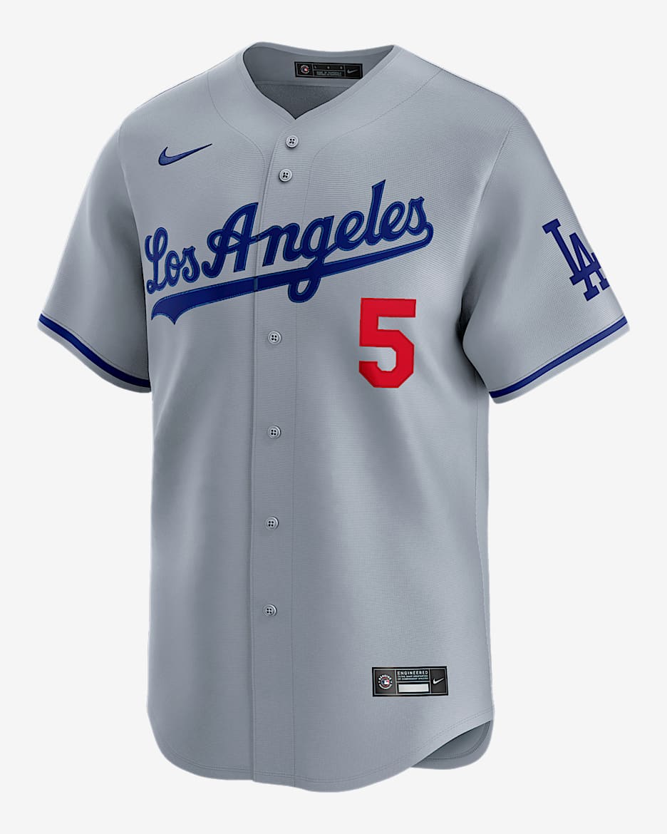 Freddie Freeman Los Angeles Dodgers Men's Nike Dri-FIT ADV MLB Limited Jersey - Grey
