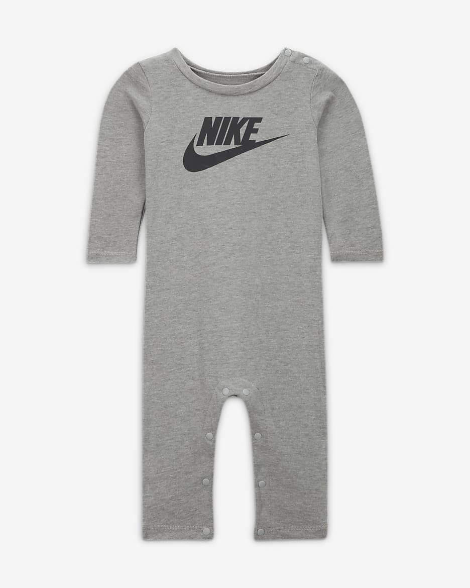 Mono sin pies para bebé Nike - Gris oscuro jaspeado