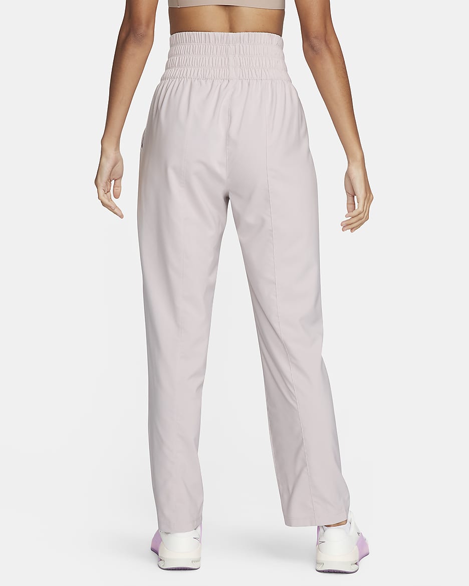 Pants de tiro ultraalto para mujer Nike Dri-FIT One - Violeta platino/Blanco