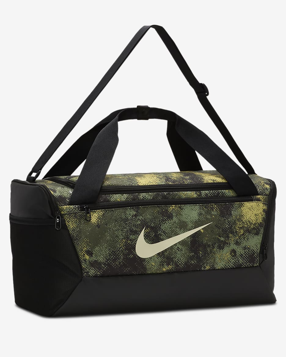 Nike Brasilia Duffel Bag (Small, 41L) - Oil Green/Black/Coconut Milk