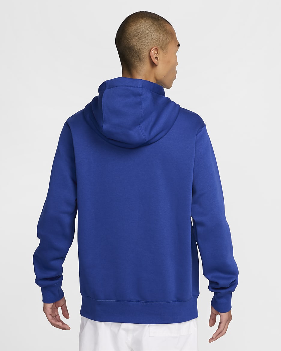 Sweat à capuche Nike Football Chelsea FC Club pour homme - Rush Blue/Blanc