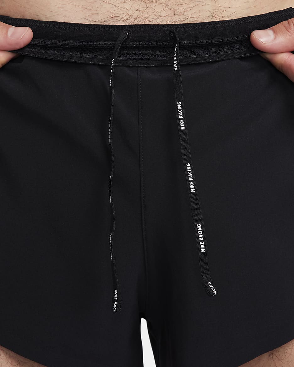 Short de running avec sous-short intégré 5 cm Dri-FIT ADV Nike AeroSwift pour homme - Noir/Summit White