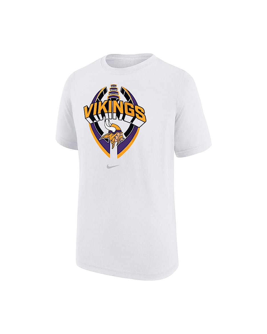 Playera Nike Dri-FIT de la NFL para niños talla grande Minnesota Vikings Legend Icon - Blanco
