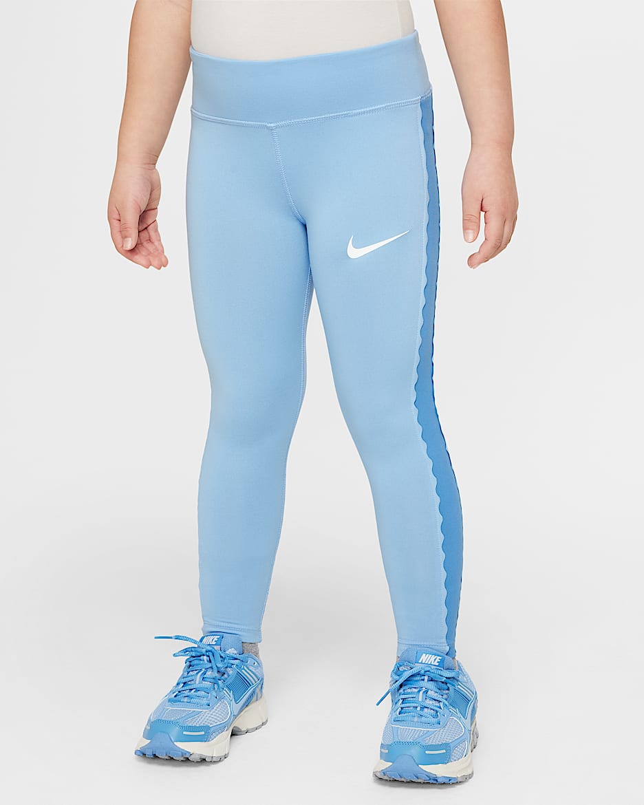 Nike Dri-FIT Swoosh Motion Little Kids' Leggings - Psychic Blue