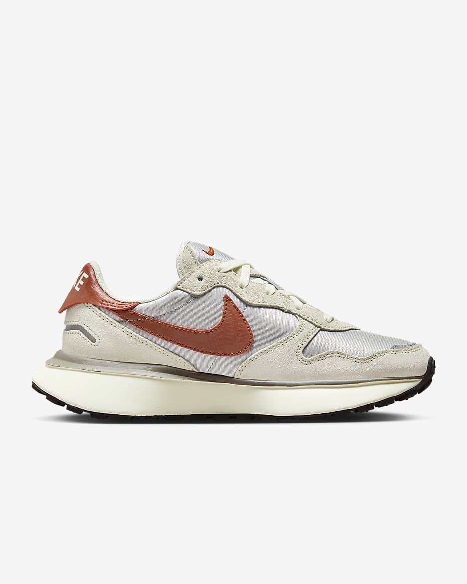 Nike Phoenix Waffle Women's Shoes - Light Bone/Light Smoke Grey/Light Iron Ore/Rugged Orange