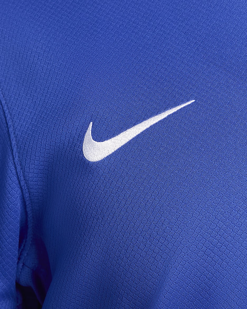 FFF (herenelftal) 2024/25 Stadium Thuis Nike Dri-FIT replica voetbalshirt voor dames - Bright Blue/University Red/Wit