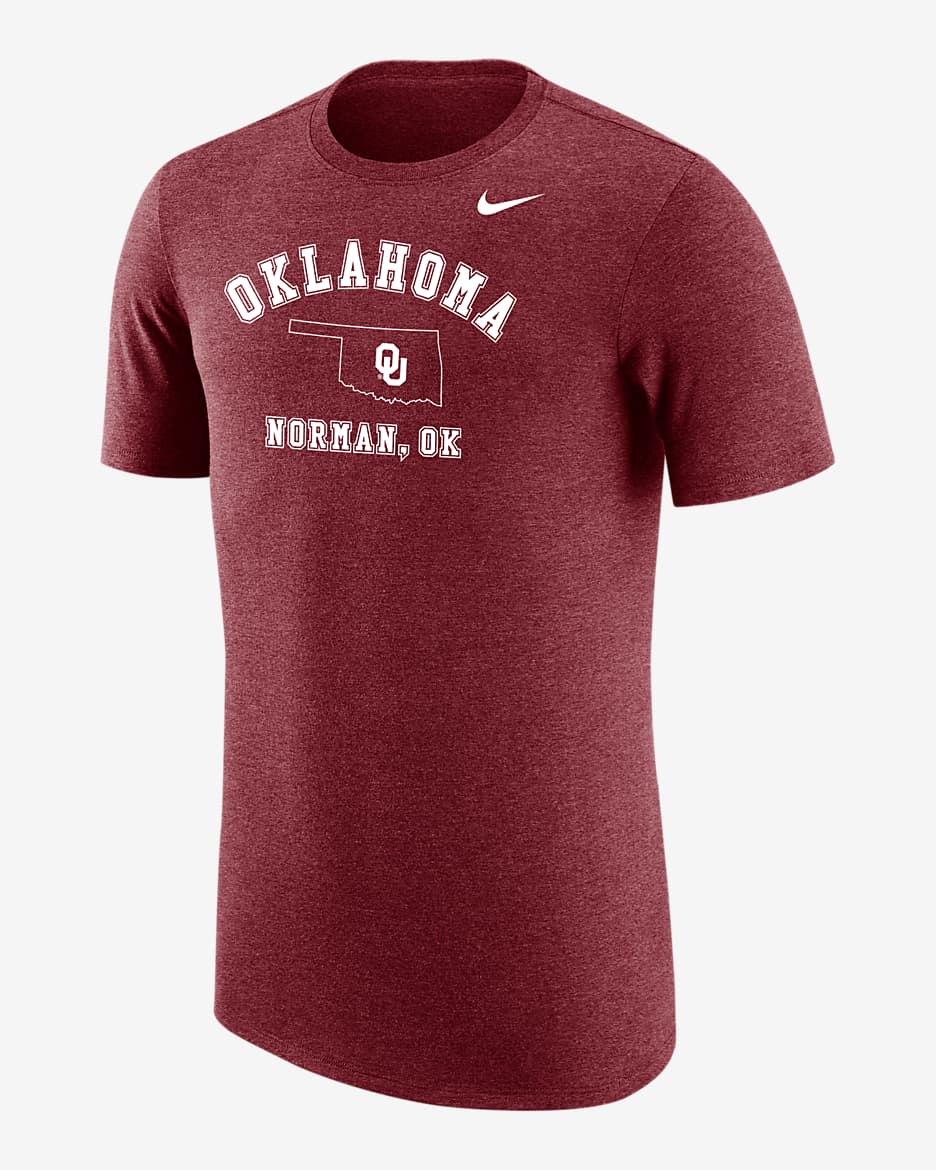 Oklahoma Men's Nike College T-Shirt - Crimson