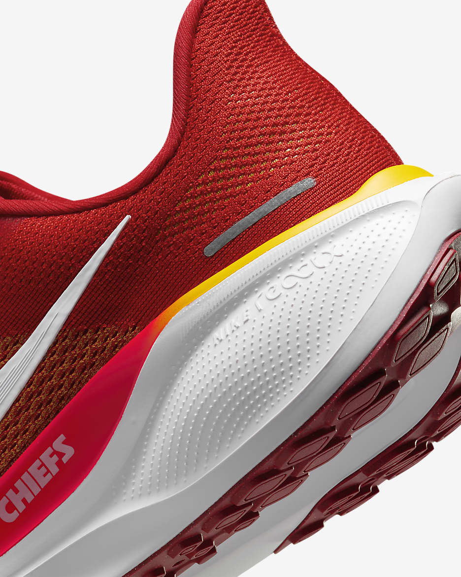 Tenis de correr en pavimento para hombre Nike Pegasus 41 NFL Kansas City Chiefs - Rojo universitario/Blanco/Oro universitario/Blanco