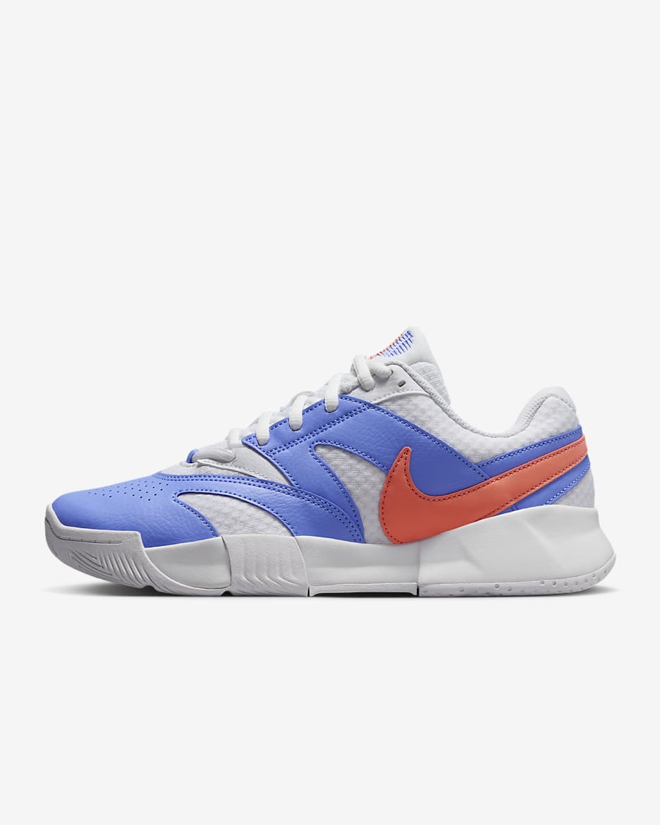 NikeCourt Lite 4 Women's Tennis Shoes - White/Royal Pulse/Light Wild Mango