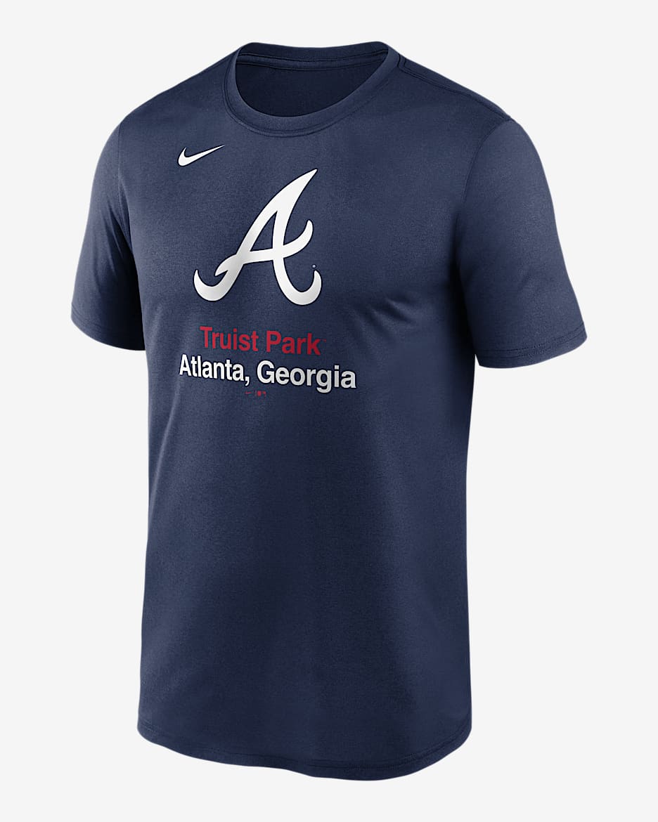Playera Nike Dri-FIT de la MLB para hombre Atlanta Braves Stadium Legend - Azul marino