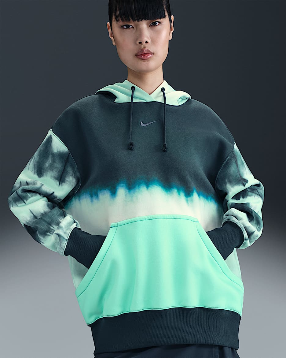 Nike Sportswear Phoenix Fleece x NorBlack NorWhite Women's Oversized Printed Pullover Hoodie - Armory Navy