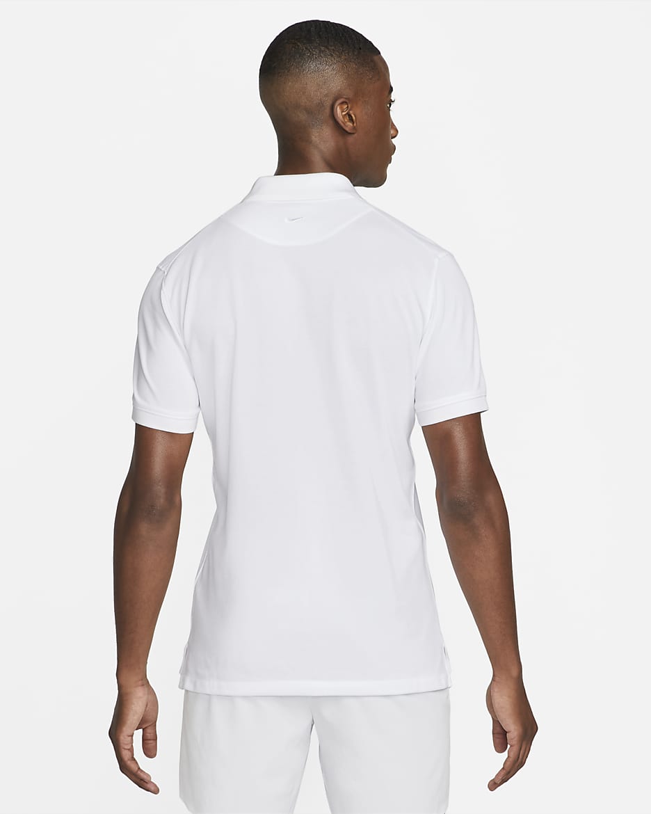 Polo coupe slim The Nike Polo Rafa pour Homme - Blanc/Noir